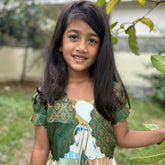 Long frock and Banaras over coat